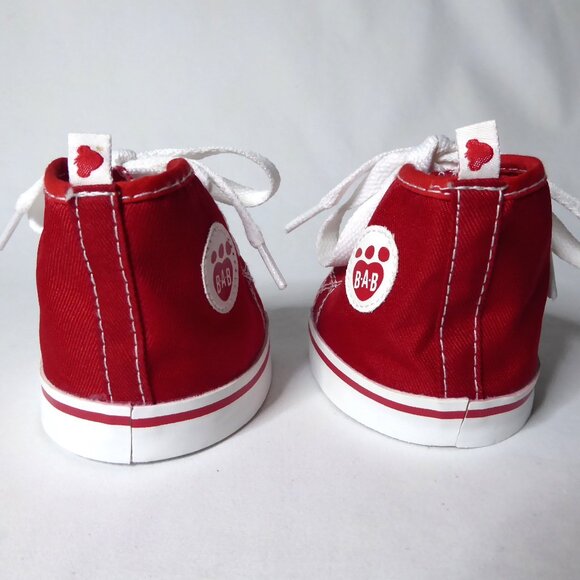 BUILD -A-BEAR WORKSHOP BAB RED CONVERSE STYLE HIGH TOP CANVAS DOLL SHOES (NEW) - Picture 5 of 8